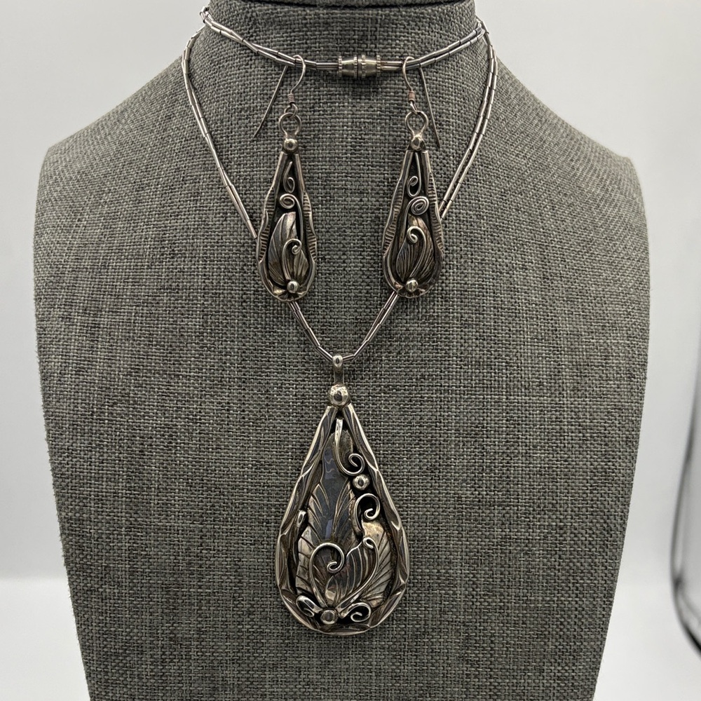 Herbert Tsosie Navajo Necklace and Earring Set